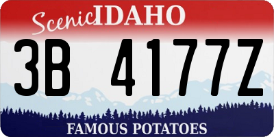 ID license plate 3B4177Z