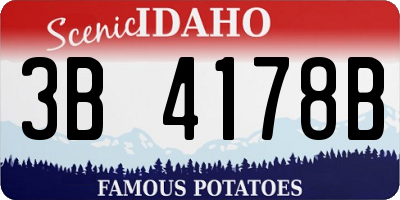 ID license plate 3B4178B