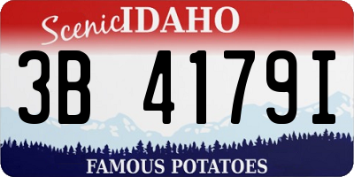 ID license plate 3B4179I