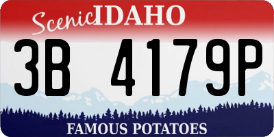 ID license plate 3B4179P