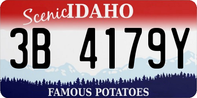 ID license plate 3B4179Y