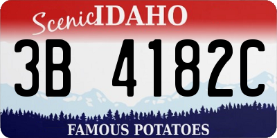 ID license plate 3B4182C