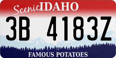 ID license plate 3B4183Z