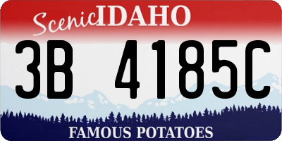ID license plate 3B4185C