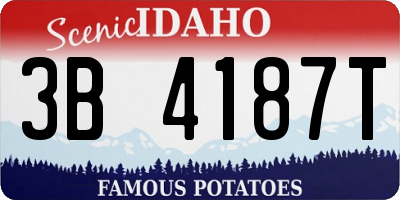 ID license plate 3B4187T