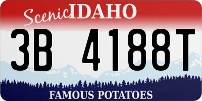 ID license plate 3B4188T