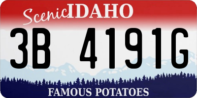 ID license plate 3B4191G