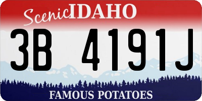 ID license plate 3B4191J