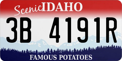 ID license plate 3B4191R