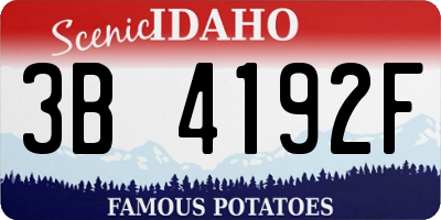 ID license plate 3B4192F