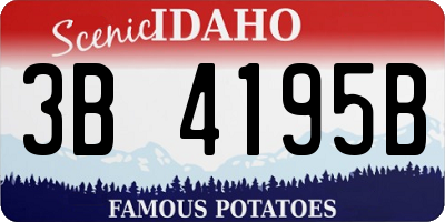 ID license plate 3B4195B