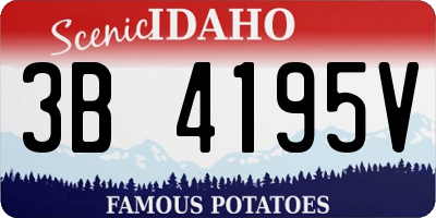 ID license plate 3B4195V