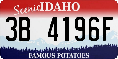 ID license plate 3B4196F