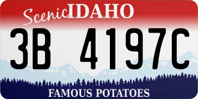 ID license plate 3B4197C