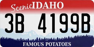 ID license plate 3B4199B