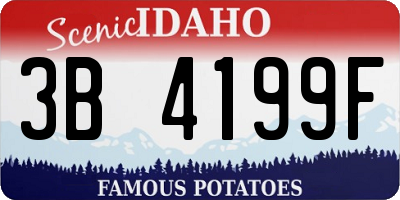 ID license plate 3B4199F