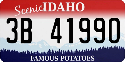 ID license plate 3B4199O