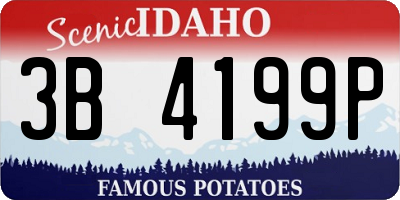 ID license plate 3B4199P