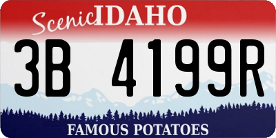 ID license plate 3B4199R