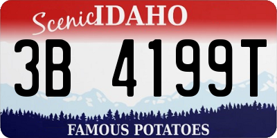 ID license plate 3B4199T