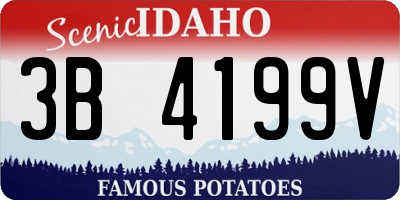 ID license plate 3B4199V