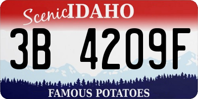 ID license plate 3B4209F