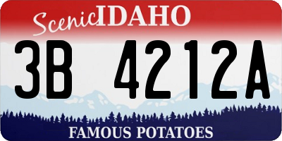 ID license plate 3B4212A