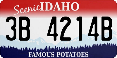 ID license plate 3B4214B