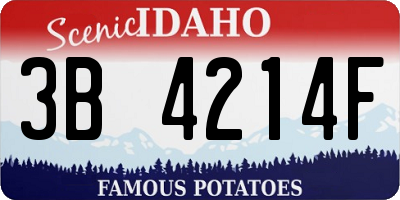 ID license plate 3B4214F