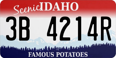ID license plate 3B4214R