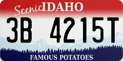 ID license plate 3B4215T