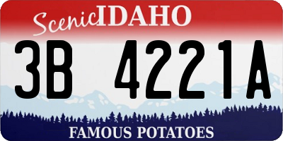 ID license plate 3B4221A