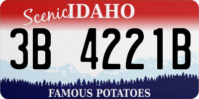 ID license plate 3B4221B