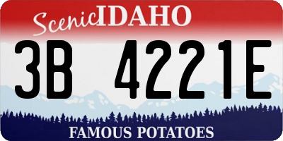 ID license plate 3B4221E