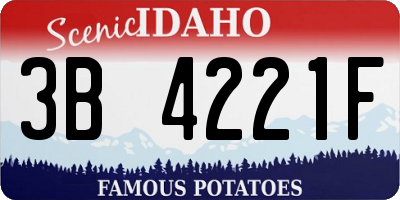 ID license plate 3B4221F