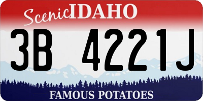 ID license plate 3B4221J