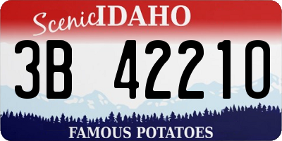 ID license plate 3B4221O