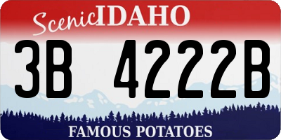 ID license plate 3B4222B