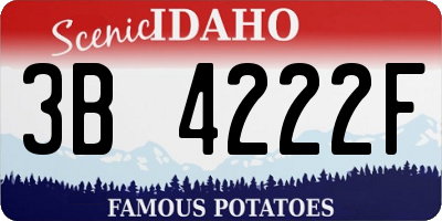 ID license plate 3B4222F