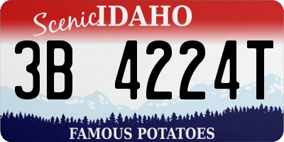 ID license plate 3B4224T