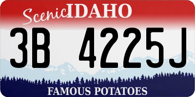 ID license plate 3B4225J