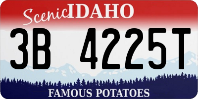 ID license plate 3B4225T