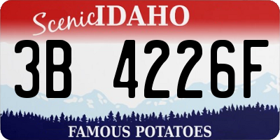 ID license plate 3B4226F