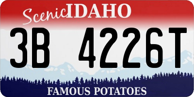 ID license plate 3B4226T