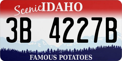 ID license plate 3B4227B
