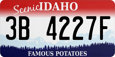 ID license plate 3B4227F