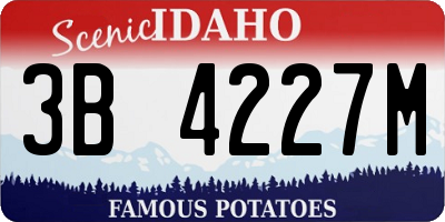 ID license plate 3B4227M