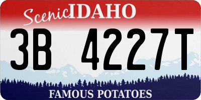 ID license plate 3B4227T