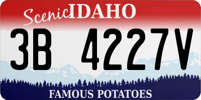 ID license plate 3B4227V
