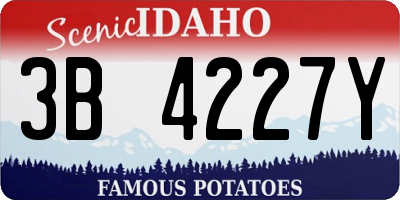 ID license plate 3B4227Y